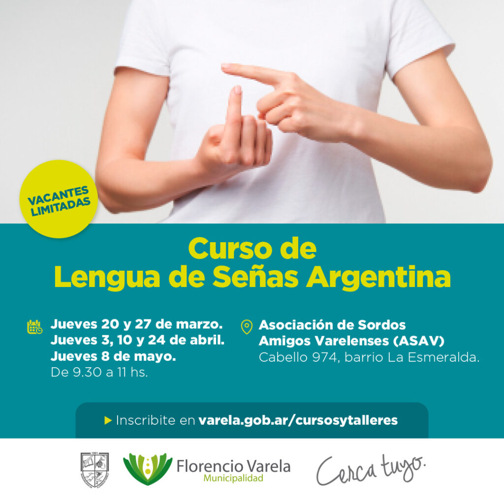 CURSO GRATUITO EN LENGUA DE SEÑAS EN VARELA