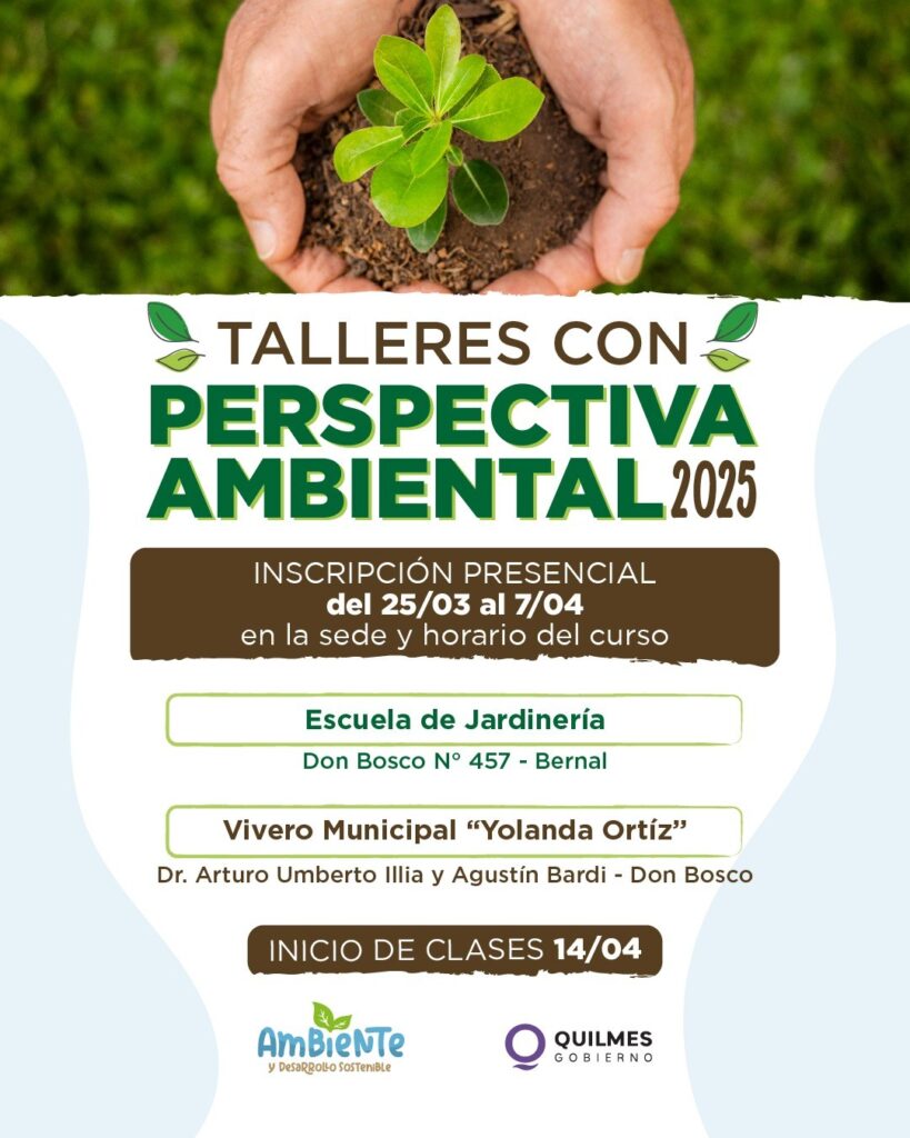 CONTINÚA LA INSCRIPCIÓN PARA LOS TALLERES CON PERSPECTIVA AMBIENTAL 2025