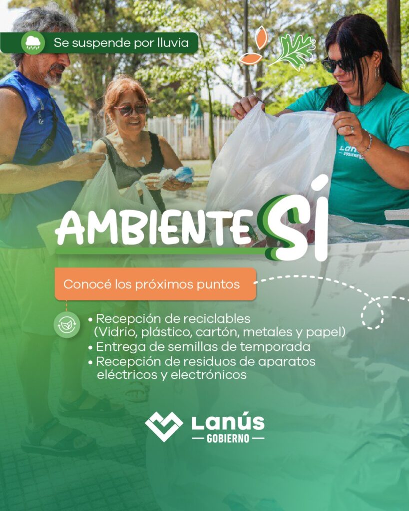 CONTINÚA CON EL OPERATIVO ¡AMBIENTE SÍ! EN DISTINTOS PUNTOS DE LANÚS