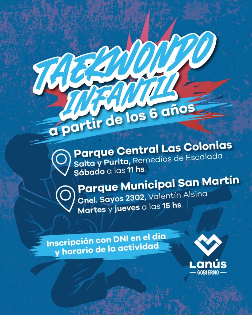 LANÚS: CLASES GRATUITAS DE TAEKWONDO INFANTIL